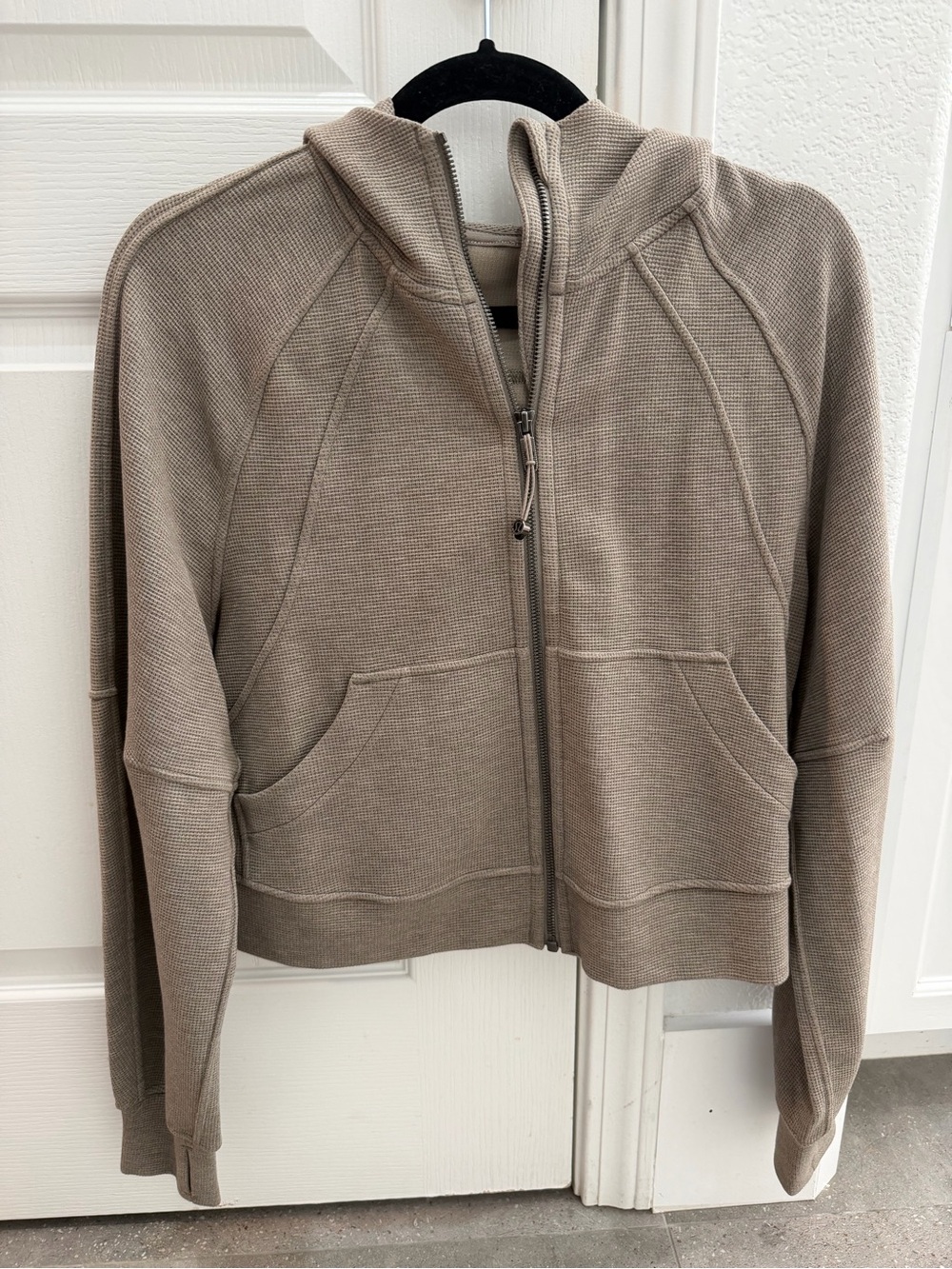 Scuba Oversized Full-Zip Hoodie Waffle - Picture 4 of 5